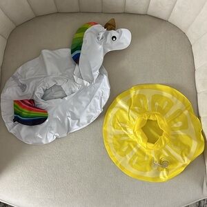 Inflatable 🍋 & 🦄 Pool Drink Floats